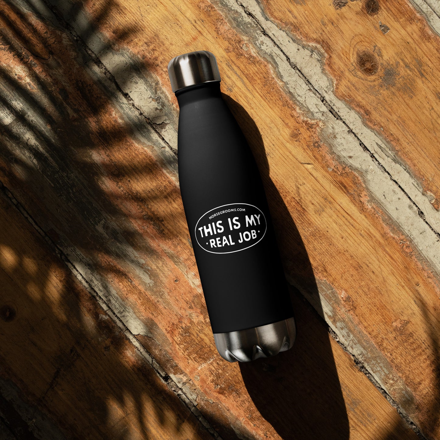 "Real Job" Stainless steel water bottle