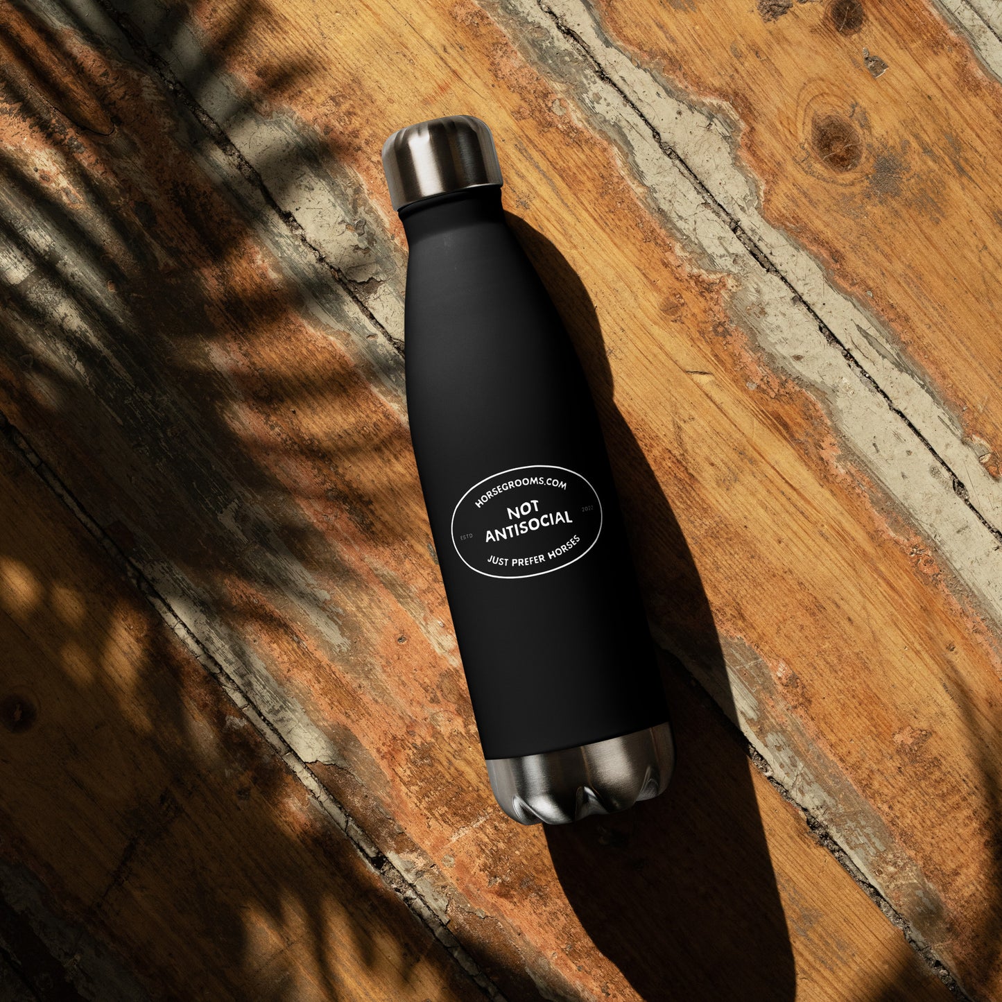 "Antisocial" Stainless steel water bottle